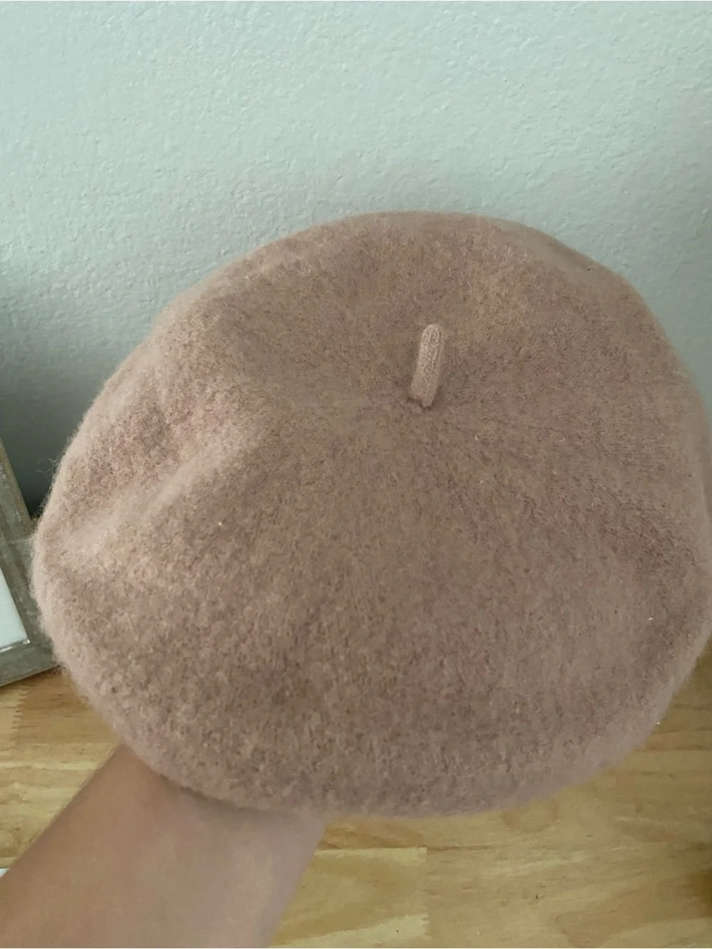 Soft Blush Wool Beret